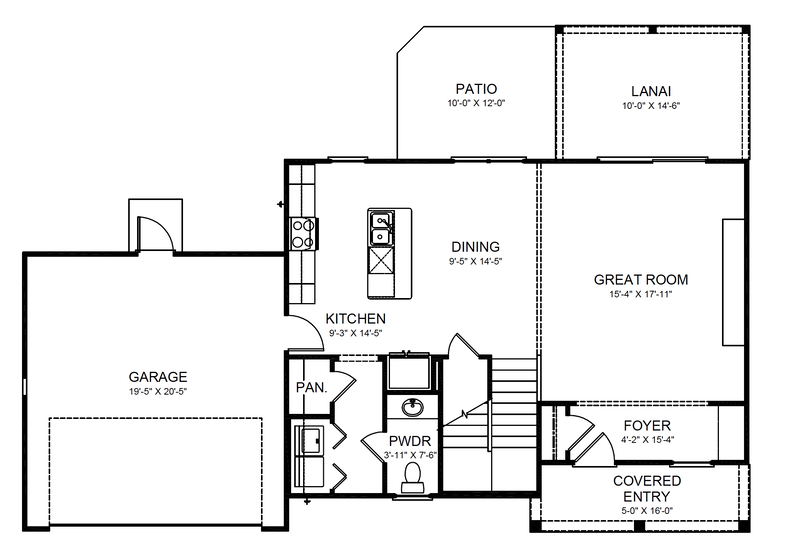 Cannondale II's first story floor plan